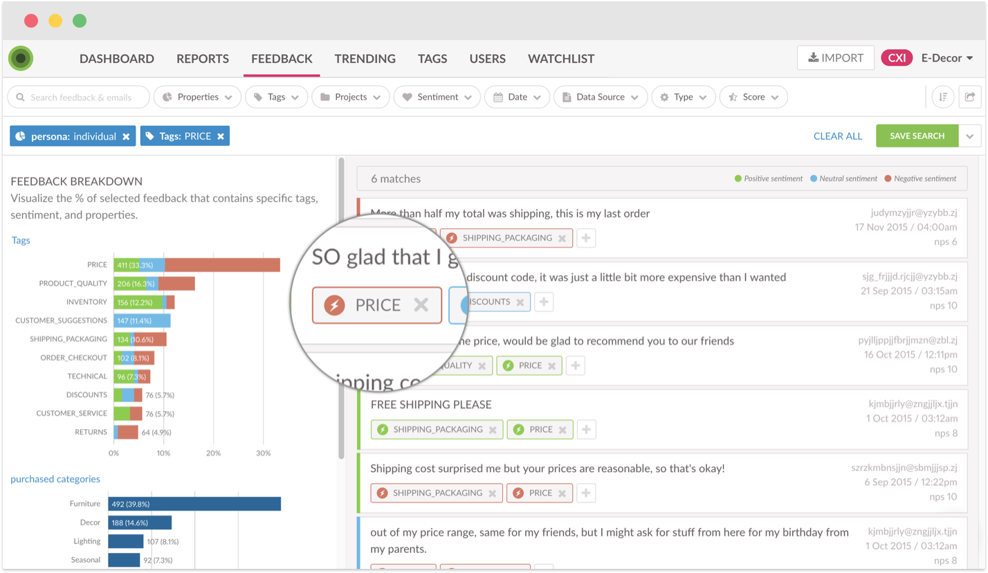 Text and Sentiment Analysis on Customer Feedback